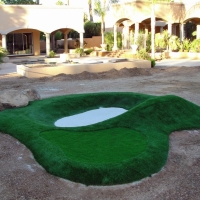 Plastic Grass Mortmar, California Office Putting Green, Commercial Landscape