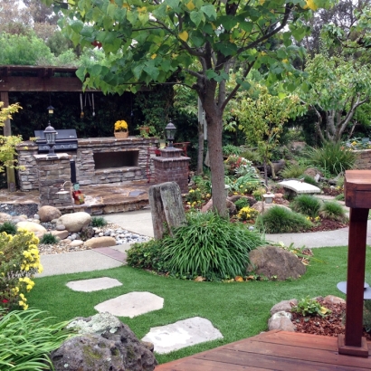Artificial Turf East Hemet, California Landscape Rock, Backyard Design