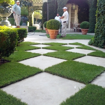 Faux Grass Thousand Palms, California Backyard Playground, Pavers