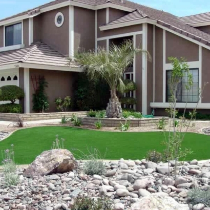 Turf Grass Indio Hills, California Garden Ideas, Small Front Yard Landscaping
