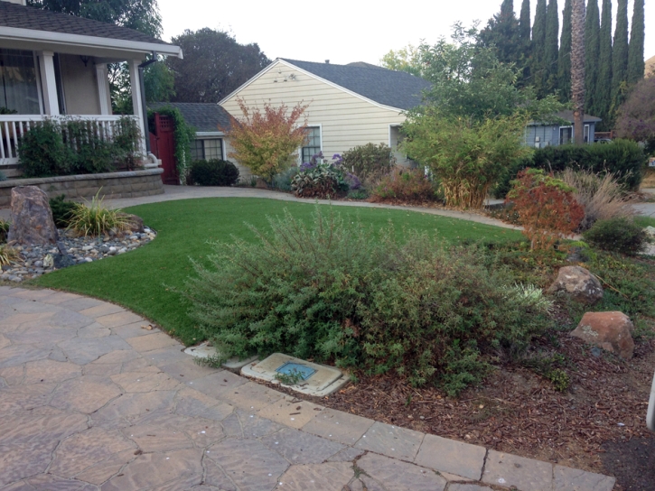 Faux Grass San Jacinto, California Landscape Design, Front Yard Design